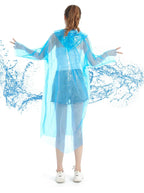 Hot Sale Disposable PE Rain Poncho Emergency Waterproof Raincoat With Drawing String and Snap Button Design for Hiking