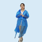 Free Sample Adults Disposable PE Rainwear Waterproof Emergency Poncho for Outdoor Hiking Plastic Raincoat