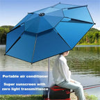 Fishing Umbrella Buckle Flower Double-layer Thickened Windproof Universal Full Shading Parasol