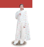 EVA Thickened Fashionable Full-length Printed Raincoat for Adults and Children, Parent-child Hiking