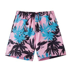 Hawaiian Casual Shorts Men Turkey Style Floral Printed Cropped Pants Versatile Loose Fit Trendy Beach Vacation Wear Free