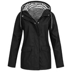 Raincoat Women Lightweight Waterproof Rain Jackets  Outdoor Hooded Windbreaker