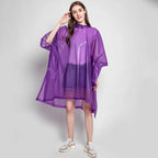 High Quality EVA Reusable Raincoat Emergency Rain Gear Jacket PEVA Adults Rain Poncho With Hood  Rain Jacket for Travel Hiking