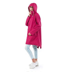 Hot Sale PU Rain Jacket Long PVC Coat With One Pocket for Rainy Outdoors XXL Size for Tours