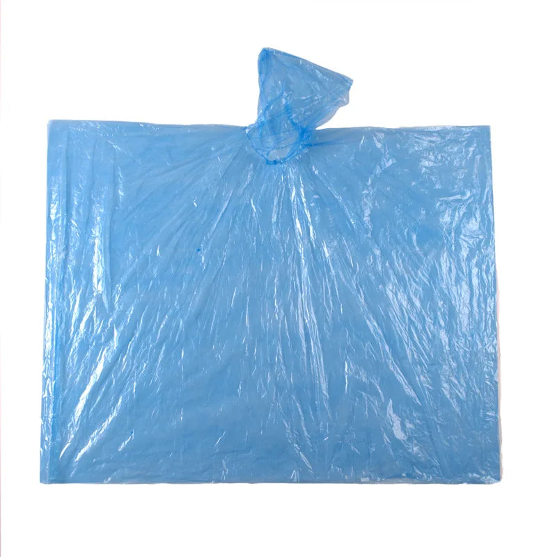 Custom Lightweight Portable Adult Plastic Poncho Outdoor Waterproof Disposable Raincoat for Hiking for Rain PE Material