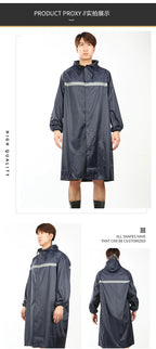 Overall Rain Coat Waterproof Rain Poncho  Full Length Rain Jacket With Reflective Tape