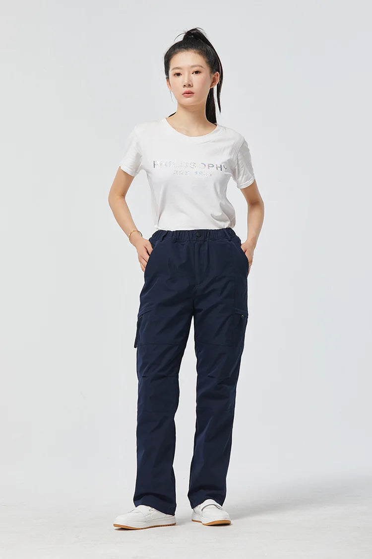 Outdoor Sports Autumn Winter Fleece Pants Two-piece Set Detachable Men's Women's Hiking Warm Assault Rainproof Windproof Pants Secondary image