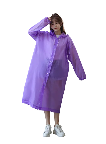 High Quality PEVA Adult Rain Poncho Factory-Price Waterproof Adult Rainwear Work Travel Hiking Custom Logo Outdoor Activities