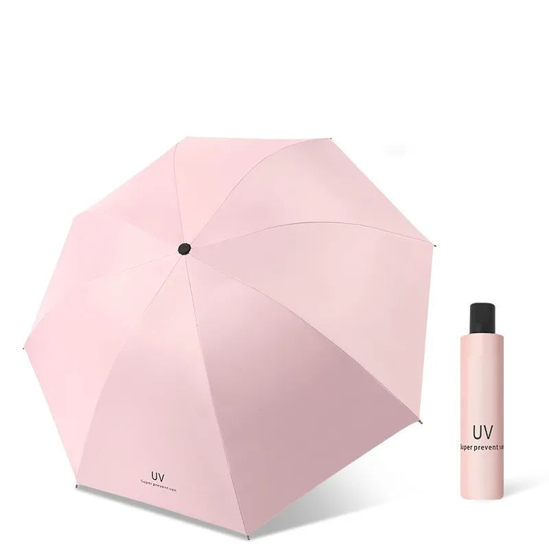 Factory Price Black Coating 3 Folding Full  Auto Open  Umbrella  Rainy and Sunny Umbrella UV protection