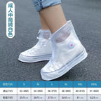 New Style Unisex White Pink Rain Boots Eco-Friendly Cartoon Design for School and Outdoor Activities Adult Shoe Cover Customized