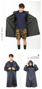 Overall Rain Coat Waterproof Rain Poncho  Full Length Rain Jacket With Reflective Tape