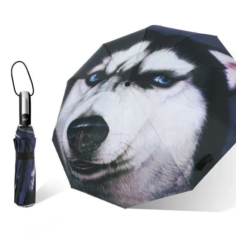 Middle Finger 3 Folding Uv Umbrella Creative Gift Funny  Auto Umbrella