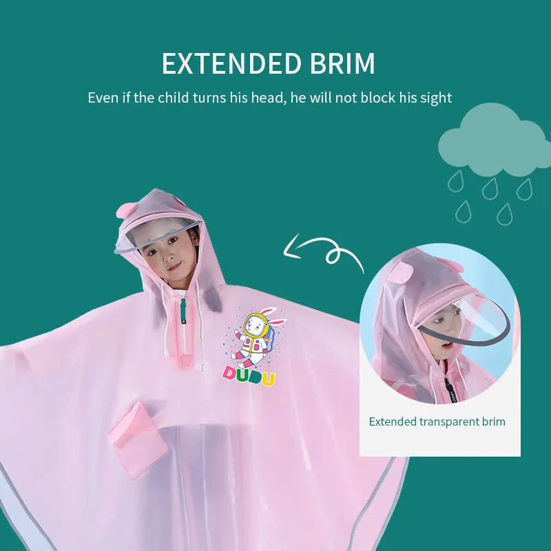 Rainproof Waterproof EVA Custom Raincoat Kids Poncho New Design Adorable Baby Cartoon for School Camp Travel Universal RAINWEAR