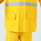 High Quality PVC Raincoat Work Rain Suit Heavy Duty Durable Polyester With Raincoat Hooded Waterproof Logo Decoration Jacket