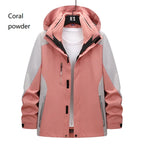 Women and Men Three-in-One Winter Ski Suit Waterproof Breathable Outdoor Work Clothes Two-Piece Set With Warm Jackets Raincoat