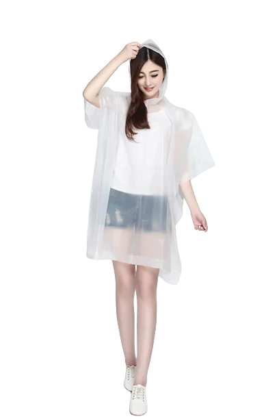 Custom Logo Adult EVA Outdoor Waterproof Raincoat Hooded Poncho Rainwear Travel Reusable Windproof Jacket Bicycle Riding Girls Secondary image