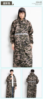 Motorcycle Raincoats  Long Reflective Customs Poncho One-piece Waterproof Rain Coat for Adult