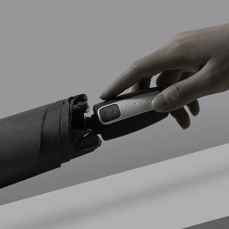 3 Piece Modern Full-Automatic Irregular Shaped Folding Umbrella Customizable Iron Business Adults Outdoor Use Storm Resistance