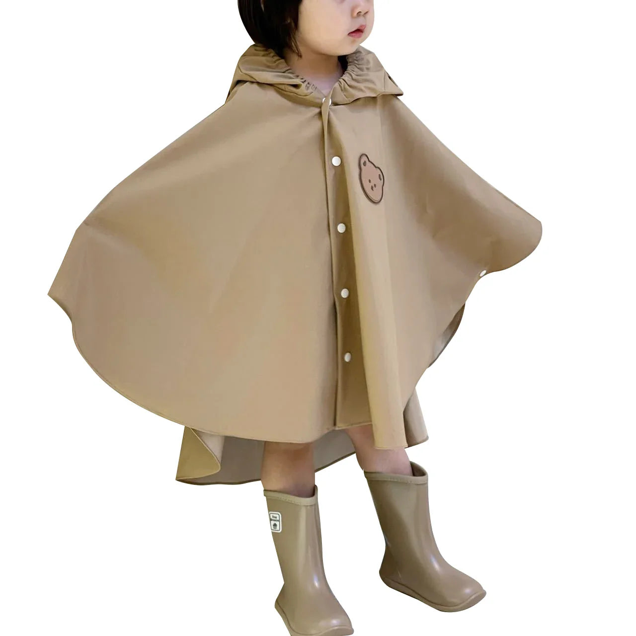 Waterproof Children's Poncho Kindergarten Primary School Group Enterprise Raincoat 3D Three-Dimensional Design Main image