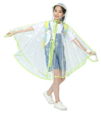Fashion Transparent Kids Raincoat With Zipper Waterproof Cardigan for Primary Secondary School for Rainy Days Made EVA Children