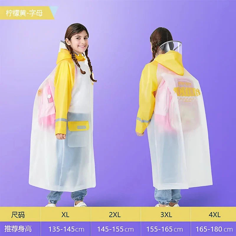 Factory  High Quality Thickened EVA Waterproof Kids Poncho Cartoon Rain Coat for School Children Secondary image