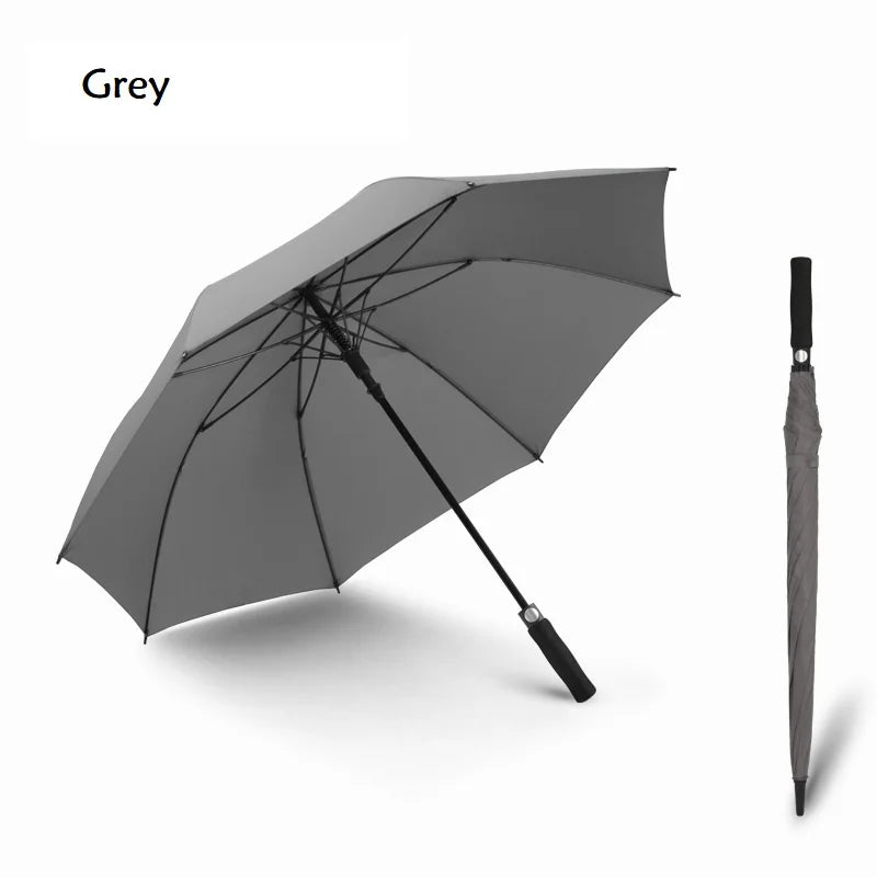 Outdoor Custom 27" 8K Straight Golf Umbrella EVA Handle 120CM Business Auto-open Rain Umbrella Adults Semi-Auto Control Logo