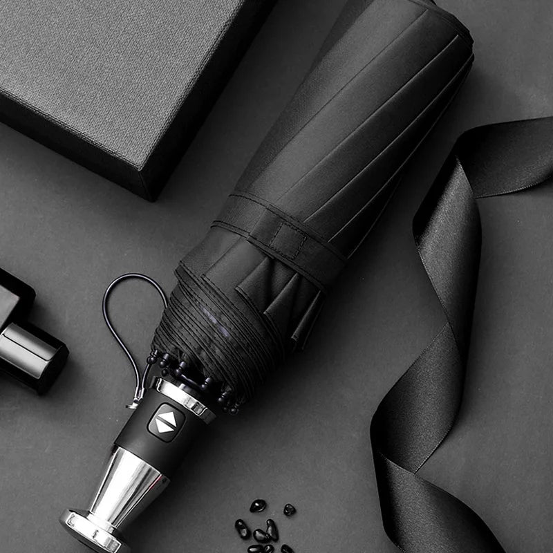 Wholesale Custom 3-Fold Luxury Branded Umbrella High Quality Super Strong Windproof With 10 Ribs UV Printing New Design Sunshade Secondary image