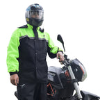High Reflective Waterproof Cycling Raincoat Suit Hood Jacket Pants Rain Coat Visible Protection Riders Rain Cape for Motorcycle
