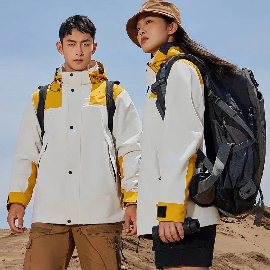 Custom Men's Hiking Softshell Jacket Waterproof Outdoor Raincoat for Climbing and Sports Main image