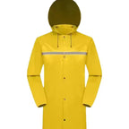 Customizable XL Adult Reflective Stripe Long Rain Jacket Waterproof Oxford Cloth Raincoat Outdoor Work Hiking Poncho Logo