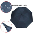 Semi-Automatic 68-Inch Oversize Double-Layer Windproof Golf Umbrella Classic Straight Design Business Gift for Adults