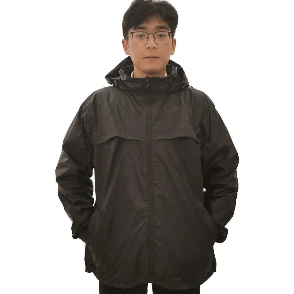 Men's Waterproof Trench Coat Spring Autumn Thin Style Overalls Foreign Trade Raincoat With Logo Decoration for Outdoor Sports Secondary image