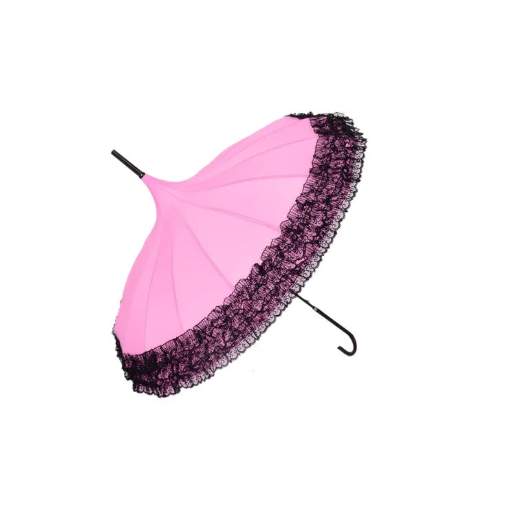 New Design Chinese Lace Golf Umbrella Long Full Body Auto Function With 8K Ribs for Business Travel Gifts Advertising