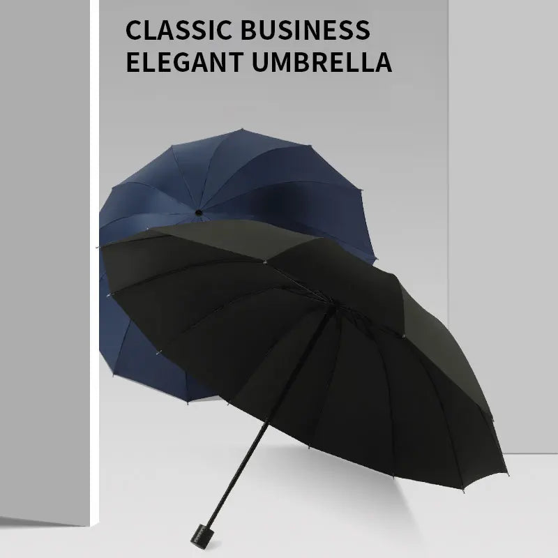 Black Manual Open Umbrella With UV Coating 8K Ribs Windproof Waterproof for Outdoor Use in Summer-Payung Sombrillas Paraguas Secondary image