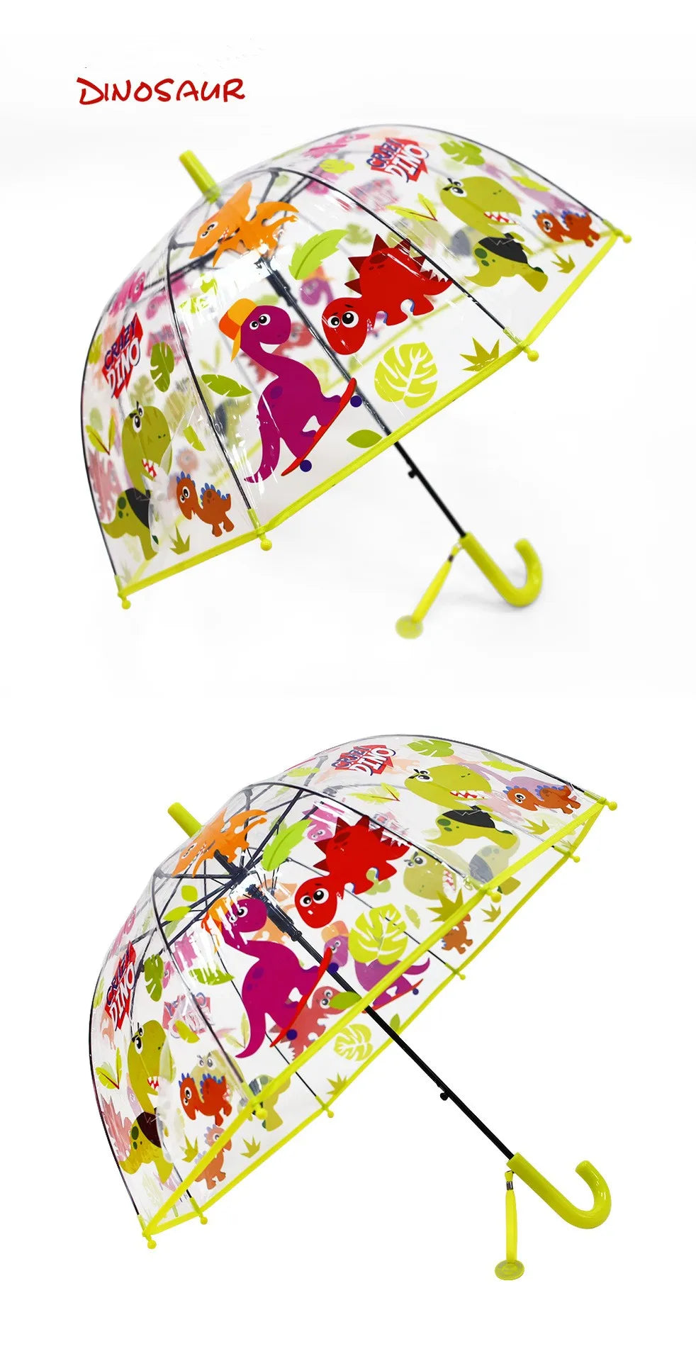 Kids Windproof Bubble Umbrella Cheap Rain Gear Clear Safety Dome Fabric Handle and Frame for Boys and Girls Metal Plastic Modern