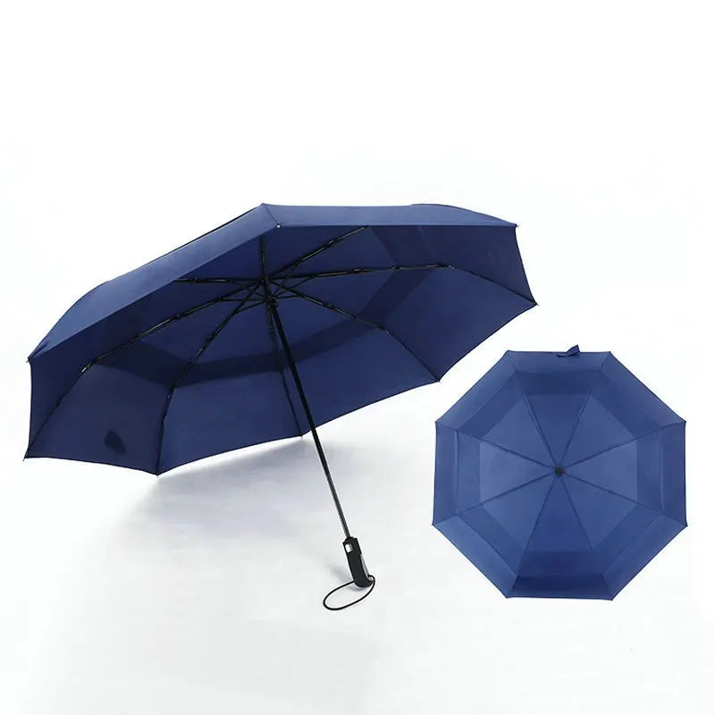 3 Folding Umbrella Customized Printing Double Layer Golf Folding Automatic Umbrella Main image