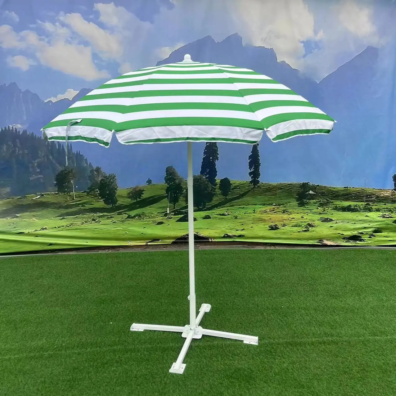 Direct Sale From Manufacturer 1.8M Outdoor UV Protected Beach Stripe Sun Umbrella Windproof and Rain Resistant Sunshade Secondary image