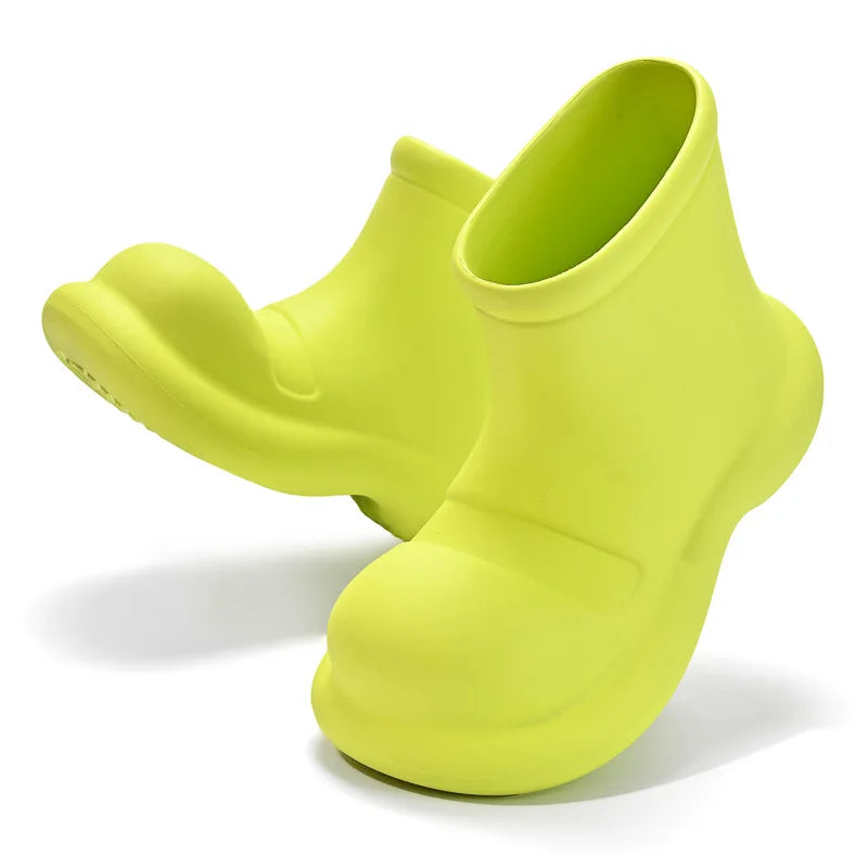 Women's New Style Fashion Rain Boots Waterproof Short Garden Ankle Shoes for Summer and Winter Anti-Slip Soft Material Secondary image