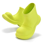 Women's New Style Fashion Rain Boots Waterproof Short Garden Ankle Shoes for Summer and Winter Anti-Slip Soft Material