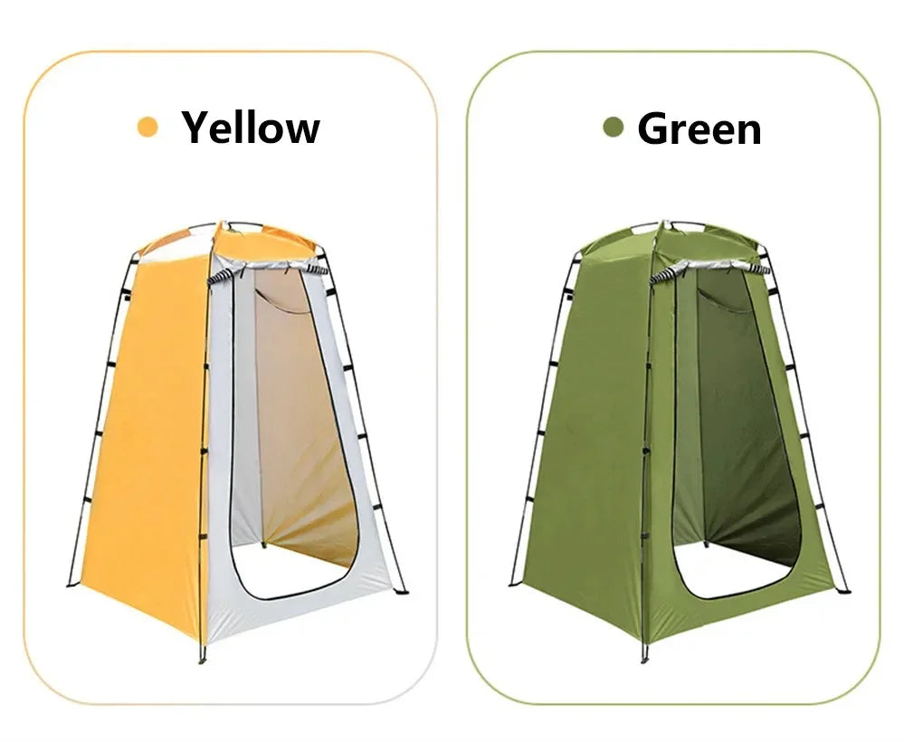 Portable Single-Layer Outdoor Travel Privacy Shower Tent Waterproof Oxford Fabric Fiberglass Spacious Dressing Changing Camping