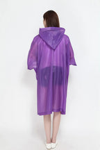 EVA Adult Waterproof Rain Jacket for Women Custom Logo Windproof Raincoat With One Pocket Poncho Style