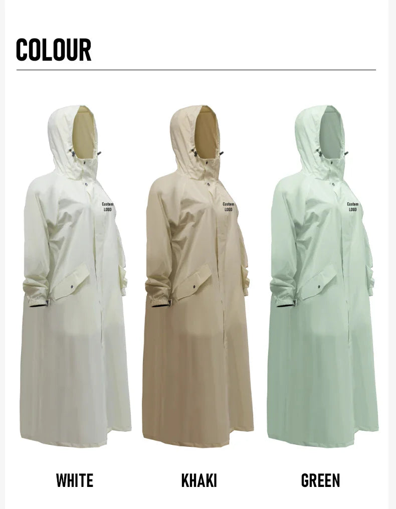 Women's Lightweight Breathable Long Raincoat Poncho Waterproof Print DesignJapan South Custom Raincoat Poncho Main image
