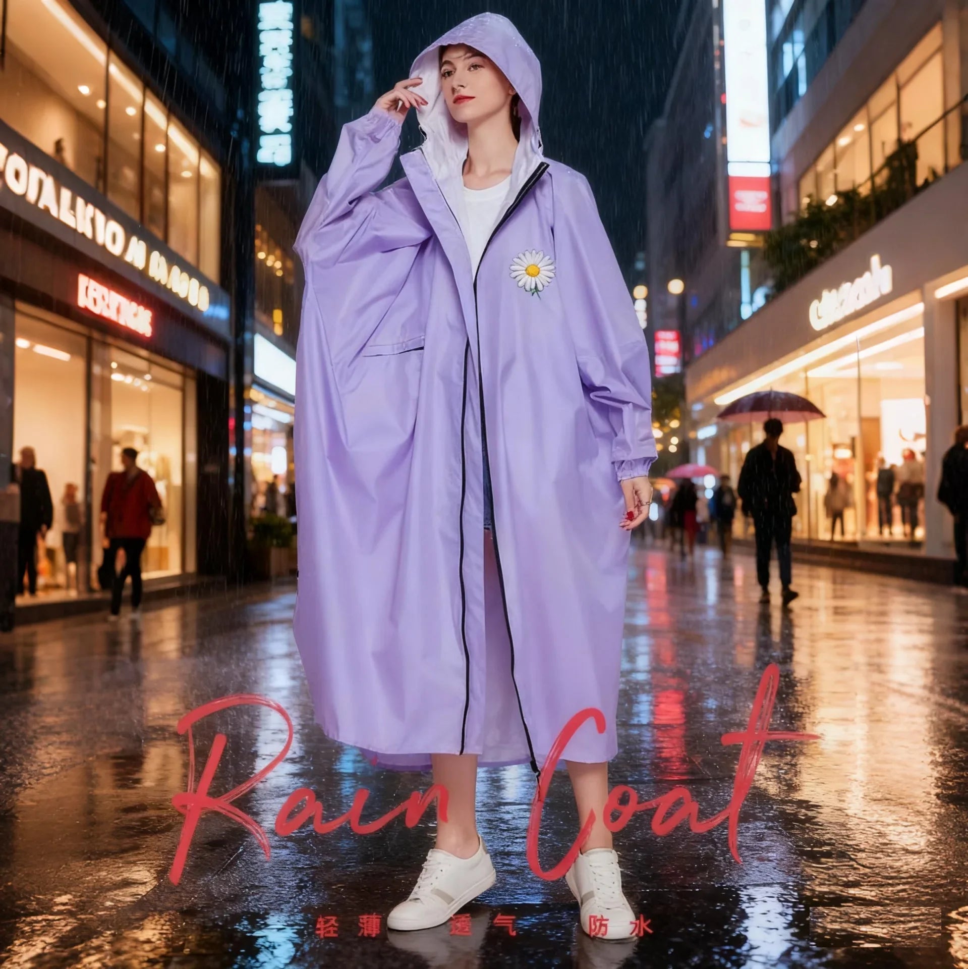 2025 Girls' Men's Adult Simple Breathable Windproof Lightweight Reusable Waterproof Raincoat Rain Jacket Cycling Hiking Outdoor