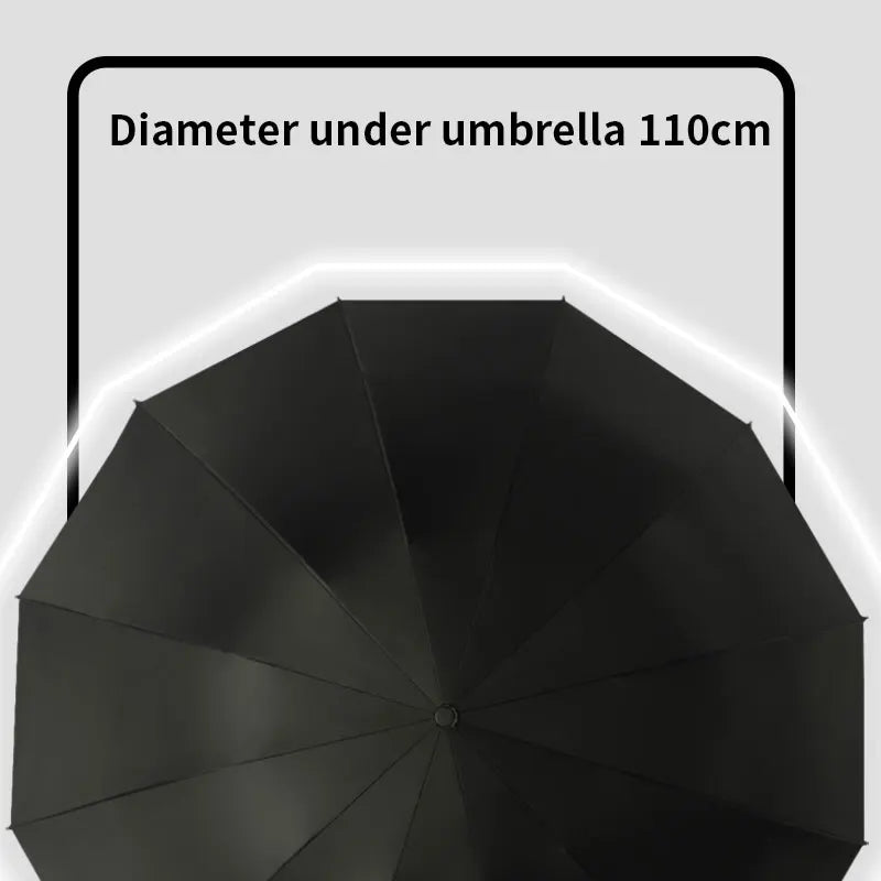 Black Manual Open Folding Umbrella With UV Coating Windproof Waterproof Summer Paraplui Payung Sombrillas Paraguas Outdoor Use