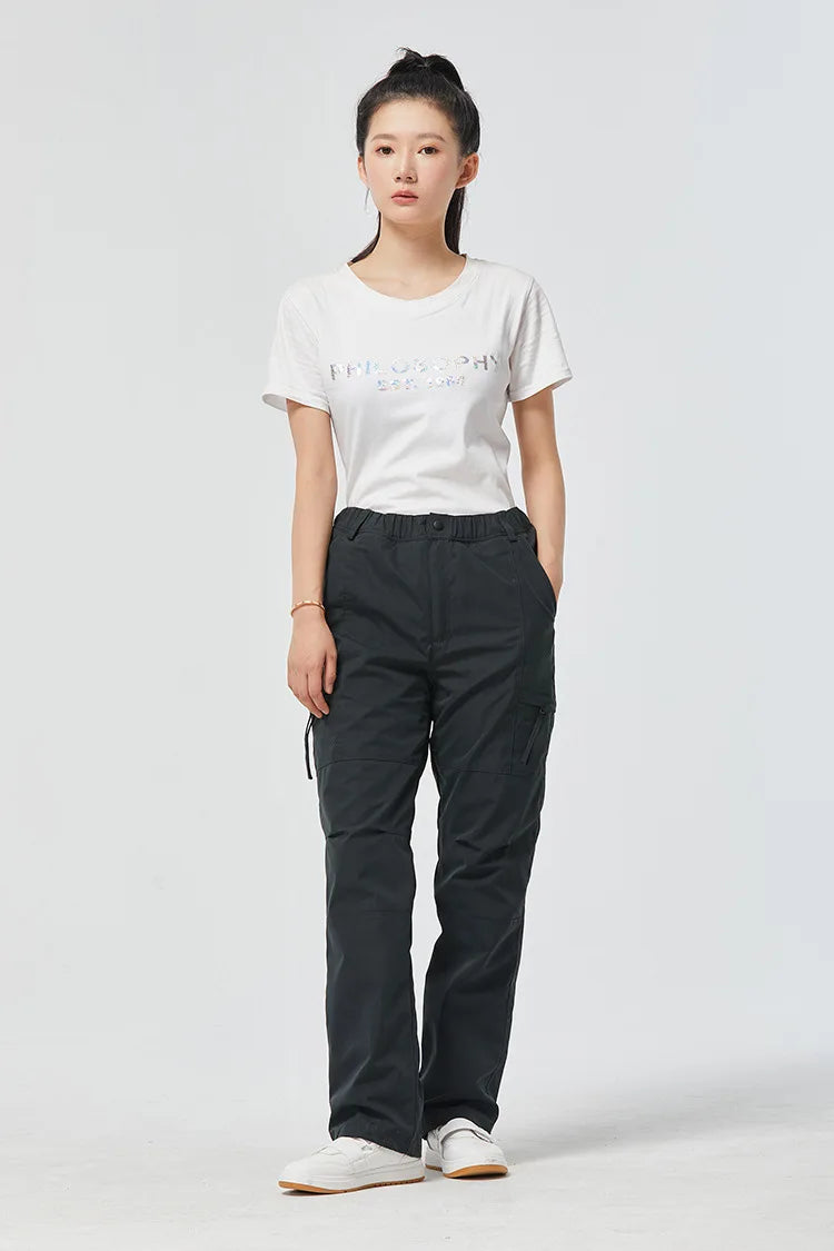 Outdoor Sports Autumn Winter Fleece Pants Two-piece Set Detachable Men's Women's Hiking Warm Assault Rainproof Windproof Pants