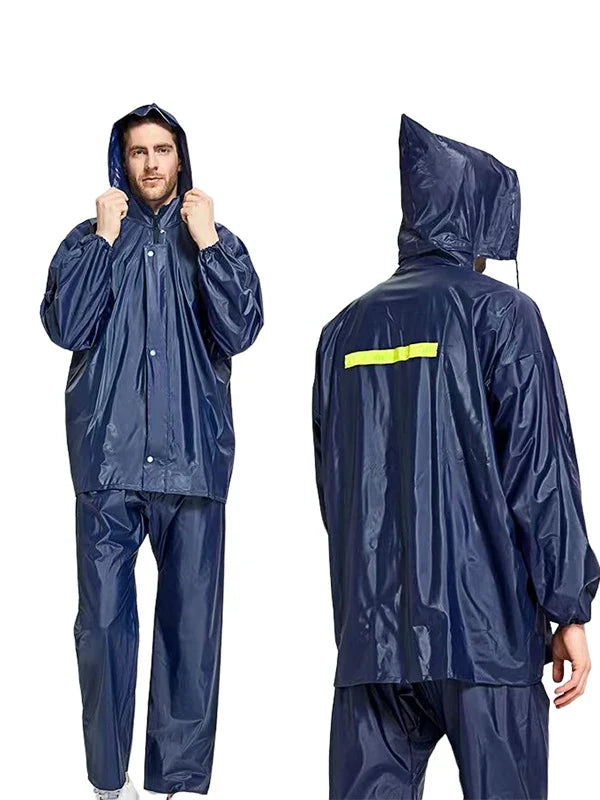 Factory Supply Customized Rain Suit for Men and Women Waterproof Rain Jacket With One Pocket for Traveling and Climbing