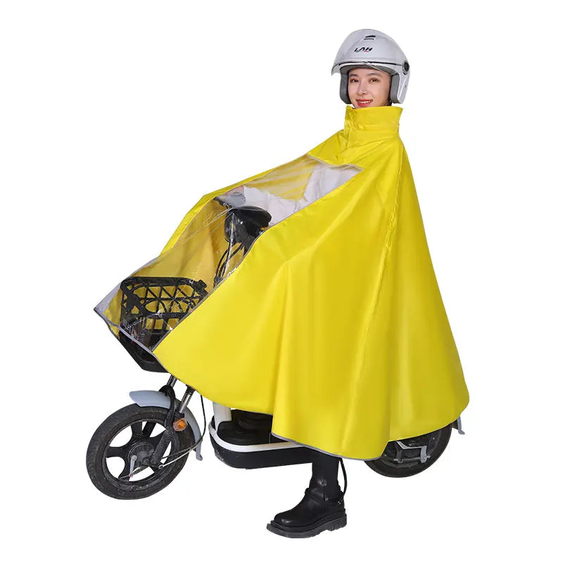 Bicycle Cycling Rain Poncho Waterproof Windbreaker Raincoat for Male & Female Cyclists and Motorcyclists