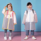 High Quality Kids Waterproof EVA Poncho Raincoat Eco-Friendly Cartoon Print Hooded School Raincoat Outdoor Activities