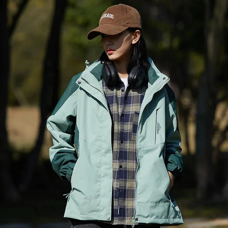 Customizable Winter Jacket for Men Women Sports Windproof Softshell Liner Detachable Hood PU Material Rain Resistant Apparels