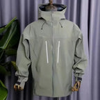 Custom logo Mens Outdoor Windproof Waterproof Hooded Rain Coat Windbreaker Sports Jacket Polyester Water-repellent Shell Jacket